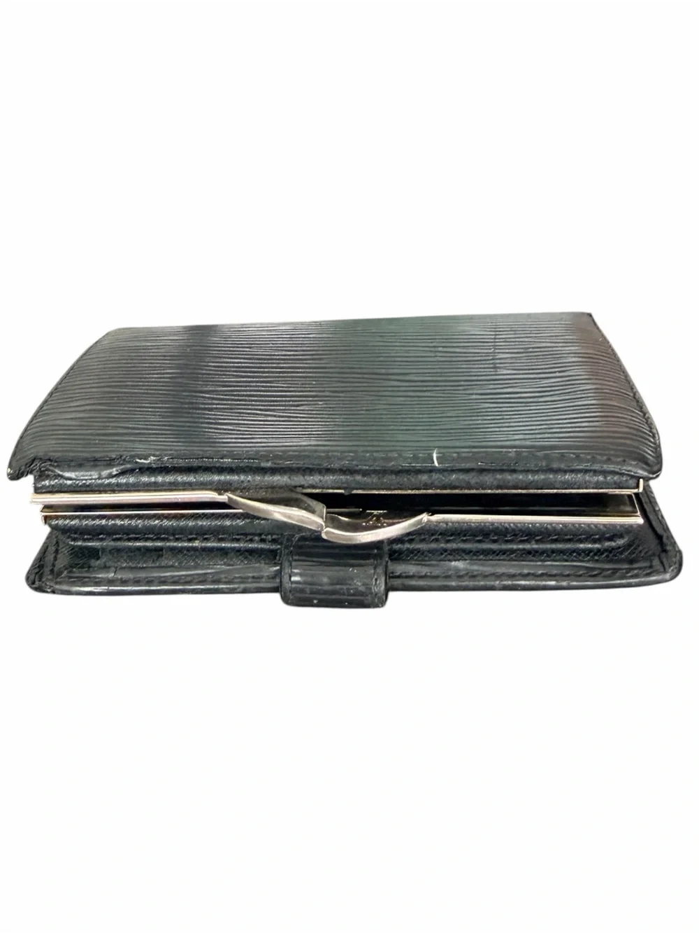 Authentic Louis Vuitton Black Epi Leather Kiss-Lock Wallet - Picture 9 of 10